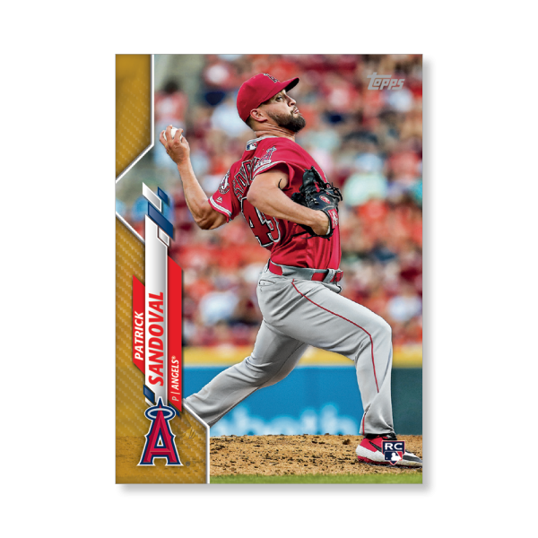 Patrick Sandoval 2020 Topps Series 1 Base Card Poster Gold Ed. # to 1- artbble-pos-20tbb1-1433-gold-s