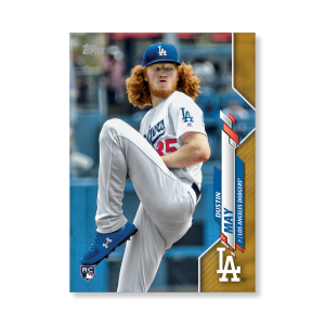 Dustin May 2020 Topps Series 1 Base Card Poster Gold Ed. # to 1- artbble-pos-20tbb1-1435-gold-s