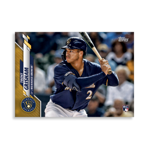 Trent Grisham 2020 Topps Series 1 Base Card Poster Gold Ed. # to 1- artbble-pos-20tbb1-1436-gold-s