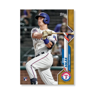Nick Solak 2020 Topps Series 1 Base Card Poster Gold Ed. # to 1- artbble-pos-20tbb1-1441-gold-s