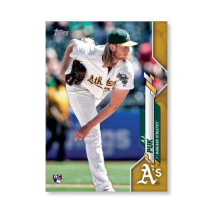 A.J. Puk 2020 Topps Series 1 Base Card Poster Gold Ed. # to 1- artbble-pos-20tbb1-1467-gold-s
