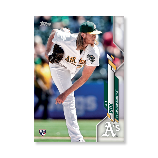 A.J. Puk 2020 Topps Series 1 Base Card Poster # to 99- artbble-pos-20tbb1-1467-s