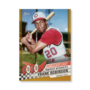 Frank Robinson 2020 Topps Series 1 Decades Best 1950 Poster Gold Ed. # to 1- artbble-pos-20tbb1-3007-gold-s