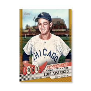 Luis Aparicio 2020 Topps Series 1 Decades Best 1950 Poster Gold Ed. # to 1- artbble-pos-20tbb1-3009-gold-s
