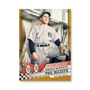 Phil Rizzuto 2020 Topps Series 1 Decades Best 1950 Poster Gold Ed. # to 1- artbble-pos-20tbb1-3010-gold-s
