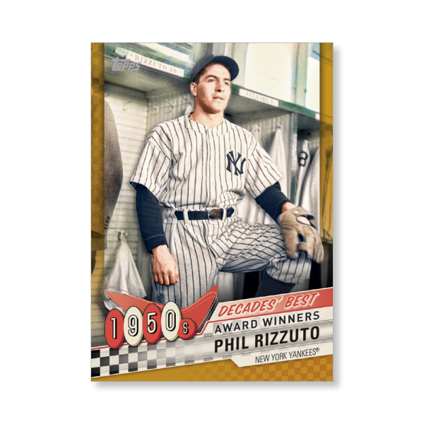 Phil Rizzuto 2020 Topps Series 1 Decades Best 1950 Poster Gold Ed. # to 1- artbble-pos-20tbb1-3010-gold-s