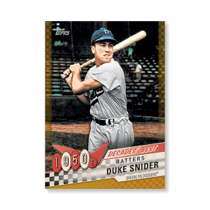 Duke Snider 2020 Topps Series 1 Decades Best 1950 Poster Gold Ed. # to 1- artbble-pos-20tbb1-3013-gold-s
