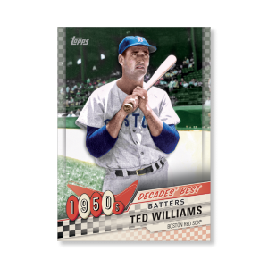 Ted Williams 2020 Topps Series 1 Decades Best 1950 Poster # to 99- artbble-pos-20tbb1-3014-s
