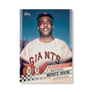 Monte Irvin 2020 Topps Series 1 Decades Best 1950 Poster # to 99- artbble-pos-20tbb1-3018-s