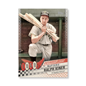 Ralph Kiner 2020 Topps Series 1 Decades Best 1950 Poster # to 99- artbble-pos-20tbb1-3019-s