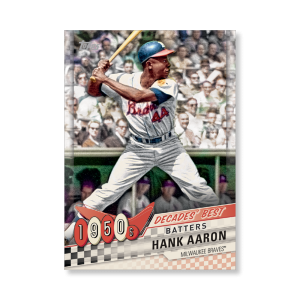 Hank Aaron 2020 Topps Series 1 Decades Best 1950 Poster # to 99- artbble-pos-20tbb1-3020-s