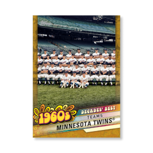 Minnesota Twins 2020 Topps Series 1 Decades Best 1960 Poster Gold Ed. # to 1- artbble-pos-20tbb1-3026-gold-s