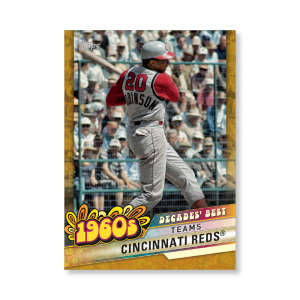 Cincinnati Reds 2020 Topps Series 1 Decades Best 1960 Poster Gold Ed. # to 1- artbble-pos-20tbb1-3028-gold-s