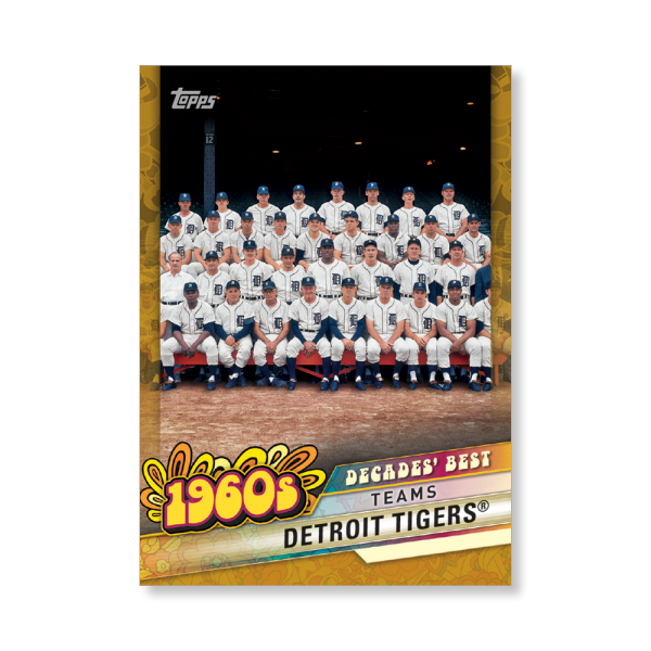 Detroit Tigers 2020 Topps Series 1 Decades Best 1960 Poster Gold Ed. # to 1- artbble-pos-20tbb1-3029-gold-s