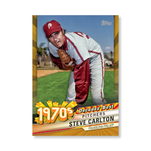 Steve Carlton 2020 Topps Series 1 Decades Best 1970 Poster Gold Ed. # to 1- artbble-pos-20tbb1-3036-gold-s