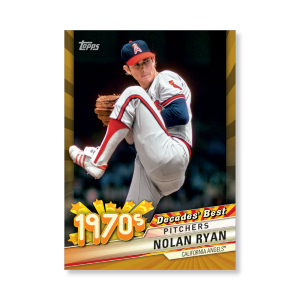 Nolan Ryan 2020 Topps Series 1 Decades Best 1970 Poster Gold Ed. # to 1- artbble-pos-20tbb1-3037-gold-s