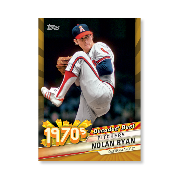 Nolan Ryan 2020 Topps Series 1 Decades Best 1970 Poster Gold Ed. # to 1- artbble-pos-20tbb1-3037-gold-s