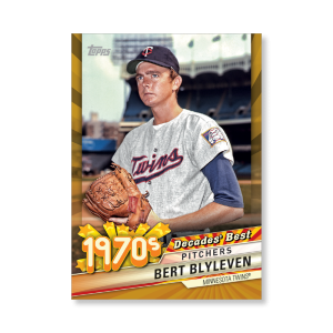 Bert Blyleven 2020 Topps Series 1 Decades Best 1970 Poster Gold Ed. # to 1- artbble-pos-20tbb1-3038-gold-s