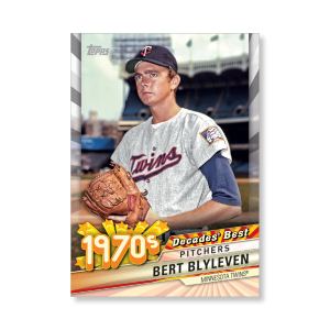 Bert Blyleven 2020 Topps Series 1 Decades Best 1970 Poster # to 99- artbble-pos-20tbb1-3038-s