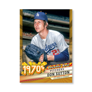 Don Sutton 2020 Topps Series 1 Decades Best 1970 Poster Gold Ed. # to 1- artbble-pos-20tbb1-3039-gold-s