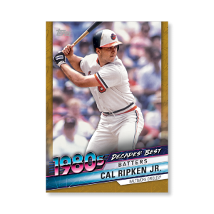 Cal Ripken Jr. 2020 Topps Series 1 Decades Best 1980 Poster Gold Ed. # to 1- artbble-pos-20tbb1-3044-gold-s