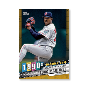 Pedro Martinez 2020 Topps Series 1 Decades Best 1990 Poster Gold Ed. # to 1- artbble-pos-20tbb1-3052-gold-s
