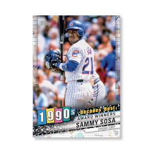 Sammy Sosa 2020 Topps Series 1 Decades Best 1990 Poster # to 99- artbble-pos-20tbb1-3057-s