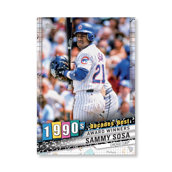 Sammy Sosa 2020 Topps Series 1 Decades Best 1990 Poster # to 99- artbble-pos-20tbb1-3057-s
