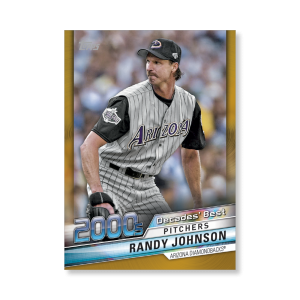 Randy Johnson 2020 Topps Series 1 Decades Best 2000 Poster Gold Ed. # to 1- artbble-pos-20tbb1-3062-gold-s