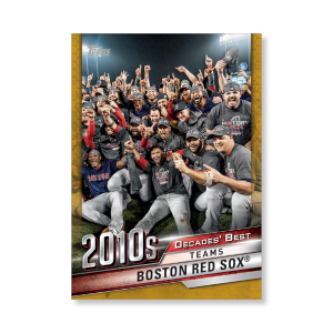 Boston Red Sox Topps Series 1 Decades Best 2010 Poster Gold Ed. # to 1- artbble-pos-20tbb1-3071-gold-s