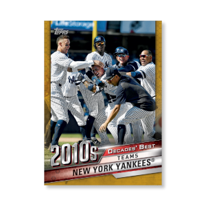 New York Yankees Topps Series 1 Decades Best 2010 Poster Gold Ed. # to 1- artbble-pos-20tbb1-3072-gold-s