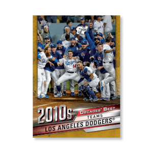 Los Angeles Dodgers Topps Series 1 Decades Best 2010 Poster Gold Ed. # to 1- artbble-pos-20tbb1-3075-gold-s