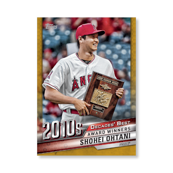Shohei Ohtani 2020 Topps Series 1 Decades Best 2010 Poster Gold Ed. # to 1- artbble-pos-20tbb1-3082-gold-s