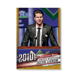 Jacob DeGrom 2020 Topps Series 1 Decades Best 2010 Poster Gold Ed. # to 1- artbble-pos-20tbb1-3085-gold-s