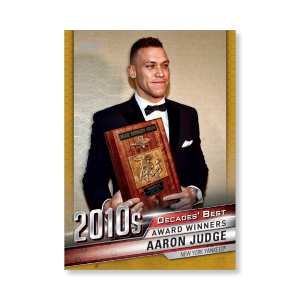 Aaron Judge 2020 Topps Series 1 Decades Best 2010 Poster Gold Ed. # to 1- artbble-pos-20tbb1-3090-gold-s