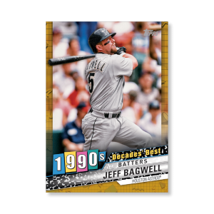 Jeff Bagwell 2020 Topps Series 1 Decades Best 1990 Poster Gold Ed. # to 1- artbble-pos-20tbb1-3095-gold-s
