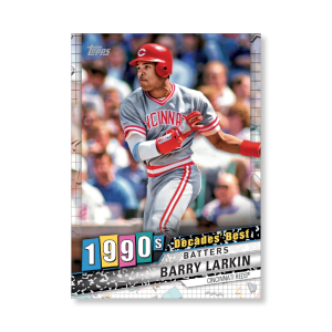 Barry Larkin 2020 Topps Series 1 Decades Best 1990 Poster # to 99- artbble-pos-20tbb1-3098-s