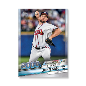 John Smoltz 2020 Topps Series 1 Decades Best 2000 Poster # to 99- artbble-pos-20tbb1-3992-s