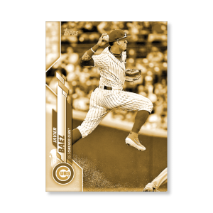 Javier Baez 2020 Topps Series 1 Base Card Short Prints Poster Gold Ed. # to 1- artbble-pos-20tbb1-7005-gold-s