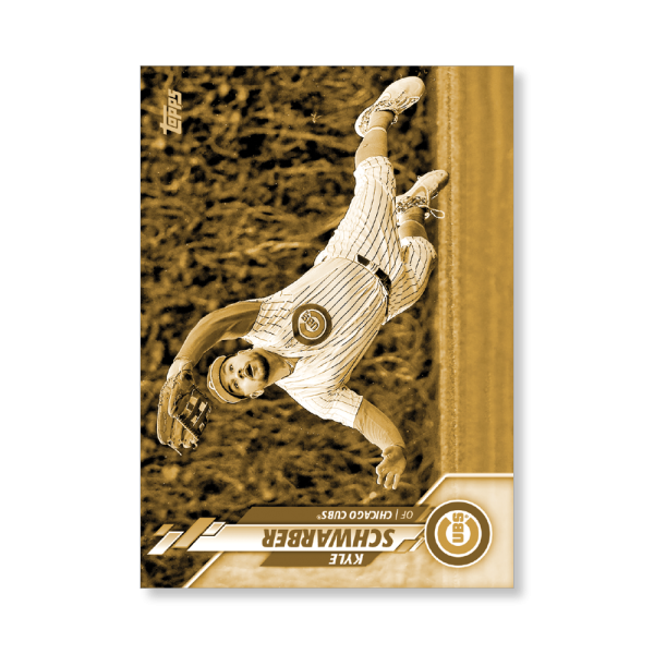 Kyle Schwarber 2020 Topps Series 1 Base Card Short Prints Poster Gold Ed. # to 1- artbble-pos-20tbb1-7013-gold-s