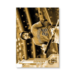 Nolan Arenado 2020 Topps Series 1 Base Card Short Prints Poster Gold Ed. # to 1- artbble-pos-20tbb1-7017-gold-s