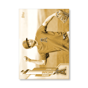 Shohei Ohtani 2020 Topps Series 1 Base Card Short Prints Poster Gold Ed. # to 1- artbble-pos-20tbb1-7022-gold-s