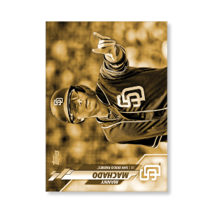 Manny Machado 2020 Topps Series 1 Base Card Short Prints Poster Gold Ed. # to 1- artbble-pos-20tbb1-7032-gold-s