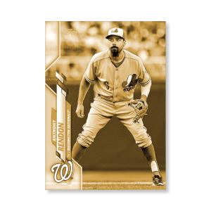 Anthony Rendon 2020 Topps Series 1 Base Card Short Prints Poster Gold Ed. # to 1- artbble-pos-20tbb1-7035-gold-s
