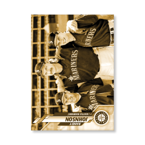 Randy Johnson 2020 Topps Series 1 Base Card Short Prints Poster Gold Ed. # to 1- artbble-pos-20tbb1-7057-gold-s