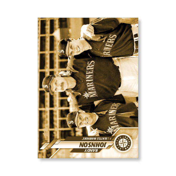 Randy Johnson 2020 Topps Series 1 Base Card Short Prints Poster Gold Ed. # to 1- artbble-pos-20tbb1-7057-gold-s
