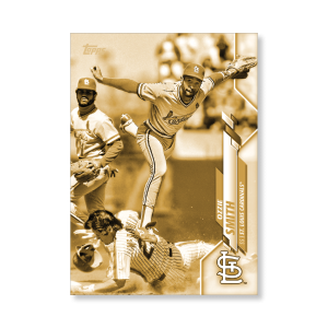 Ozzie Smith 2020 Topps Series 1 Base Card Short Prints Poster Gold Ed. # to 1- artbble-pos-20tbb1-7066-gold-s
