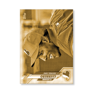 Vladimir Guerrero 2020 Topps Series 1 Base Card Short Prints Poster Gold Ed. # to 1- artbble-pos-20tbb1-7069-gold-s