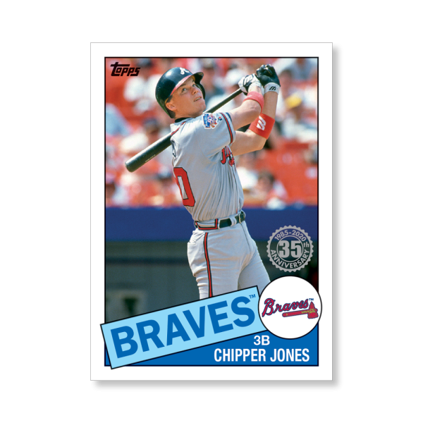 Chipper Jones 2020 Topps Series 1 1985 Topps Baseball Poster # to 99- artbble-pos-20tbb1-7503-s