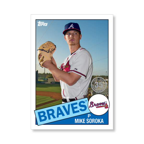Mike Soroka 2020 Topps Series 1 1985 Topps Baseball Poster # to 99- artbble-pos-20tbb1-7506-s